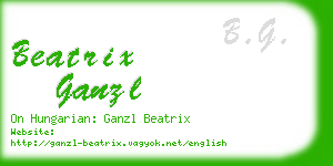 beatrix ganzl business card